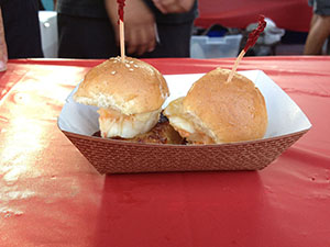 Lobster buns being served at the lobster festival